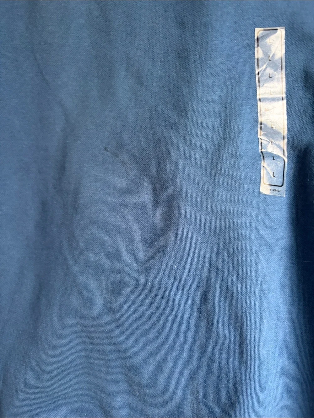Nike Men's Blue Crewneck Sweatshirt with Swoosh